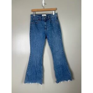 Abercrombie & Fitch high rise flare jeans size 28 regular distressed grunge